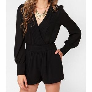 Black Long Sleeve Romper New with Tags